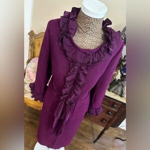 Very pretty purple skirt suit. It has real pockets. Sz 10